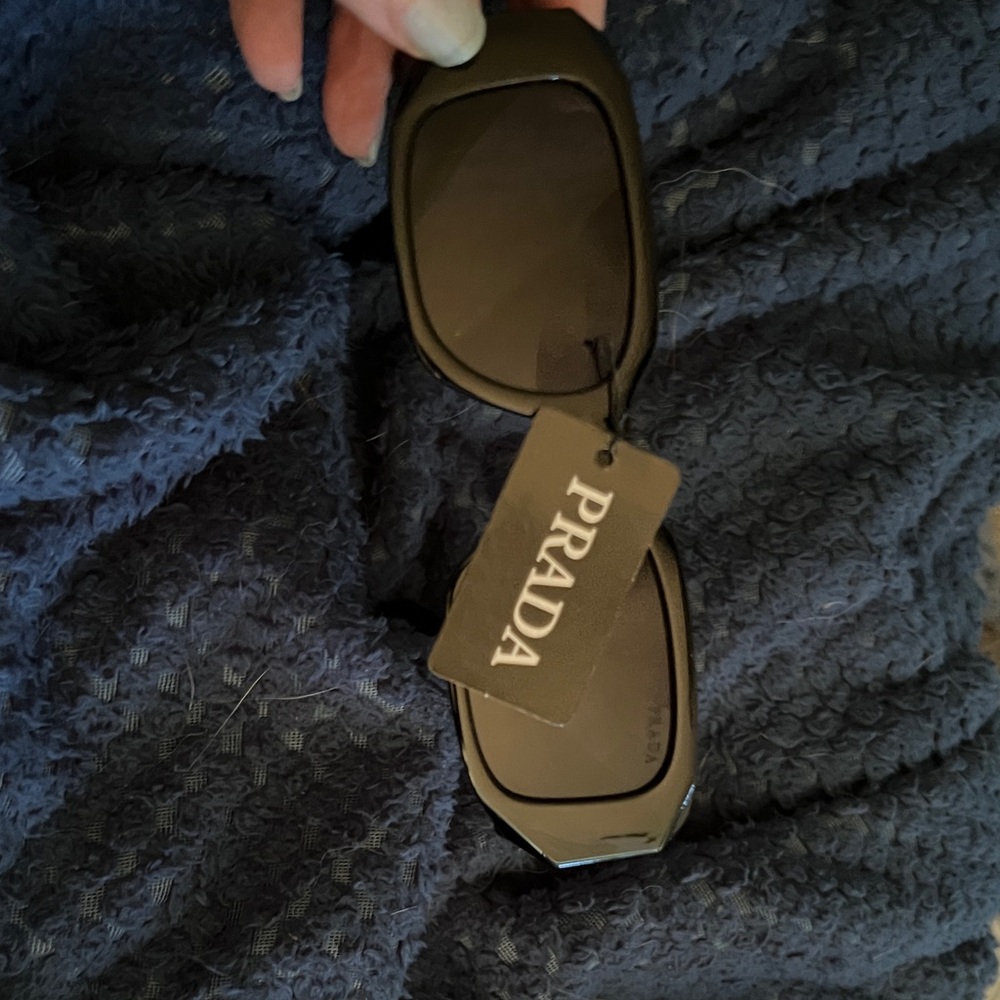 Prada Black Angular Sunglasses - image 6